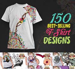 150个最畅销的T恤图案(矢量素材)：150 Best-Selling T-shirt Designs with an